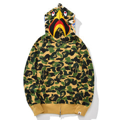 BAPE Unisex Street Style Plain Logo Skater Style Hoodies