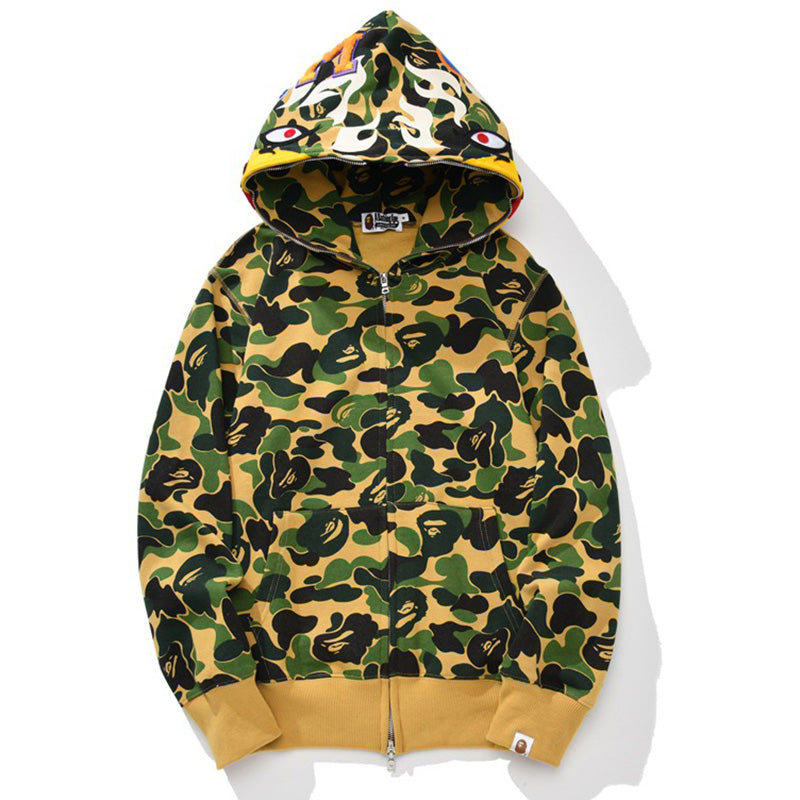 BAPE Unisex Street Style Plain Logo Skater Style Hoodies