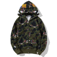 BAPE Shark 1st Camo Shark Zip Hoodie