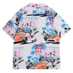 RHUDE X WEBSTER MIAMI RACING LINEN GRAND PRIX BUTTON UP Shirts