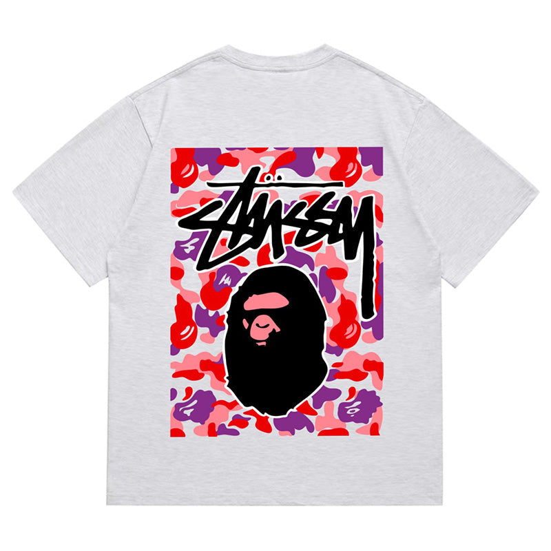 BAPE X Stussy Ape Head Tee