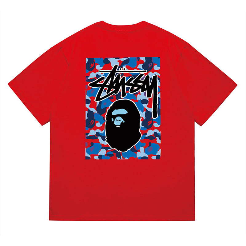 BAPE X Stussy Ape Head Tee