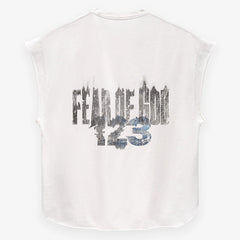 FEAR OF GOD ×RRR123 INRI Cut Off Tee