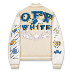 OFF WHITE Applique wool-blend bomber Jacket