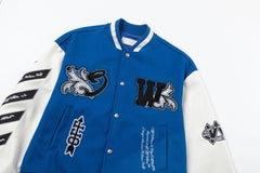 OFF WHITE royal varsity Jacket