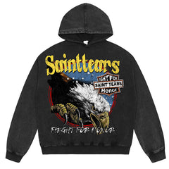 SAINT MICHAEL Eagle graphic print Hoodies