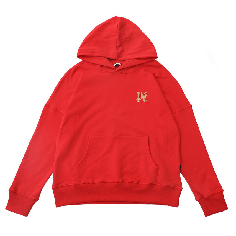 Palm Angels Dragon-Monogram Cotton Hoodie