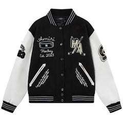 AMlRl appliqué-logo Varsity Jackets