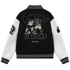 AMlRl appliqué-logo Varsity Jackets