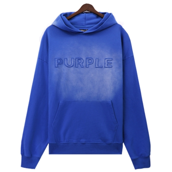 Purple Brand Logo Embroidery Hoodies