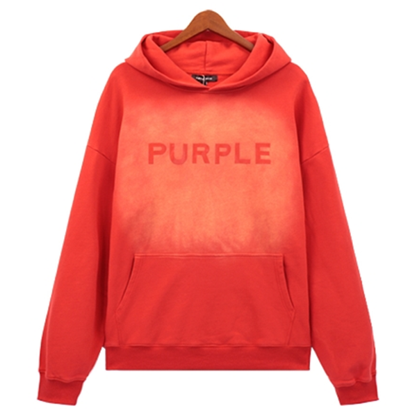 Purple Brand Logo Printed Hoodies