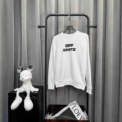 OFF-WHITE OW Logo Graphic Crew Neck Pullover Sweatshirt