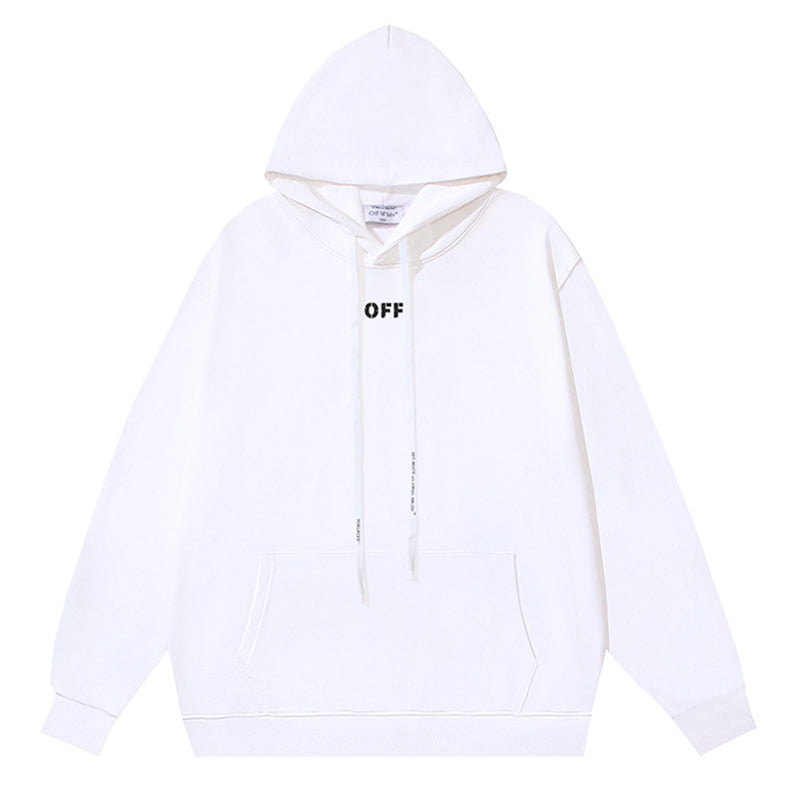 Off White Logo Drawstring Hoodie