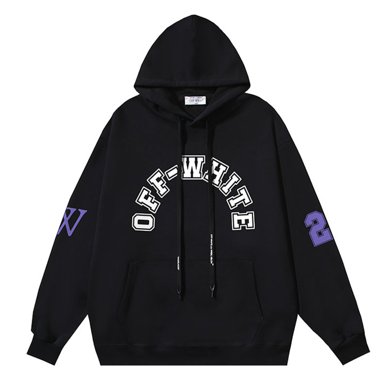 Off White Logo Drawstring Hoodie