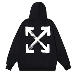 Off White Logo Drawstring Hoodie