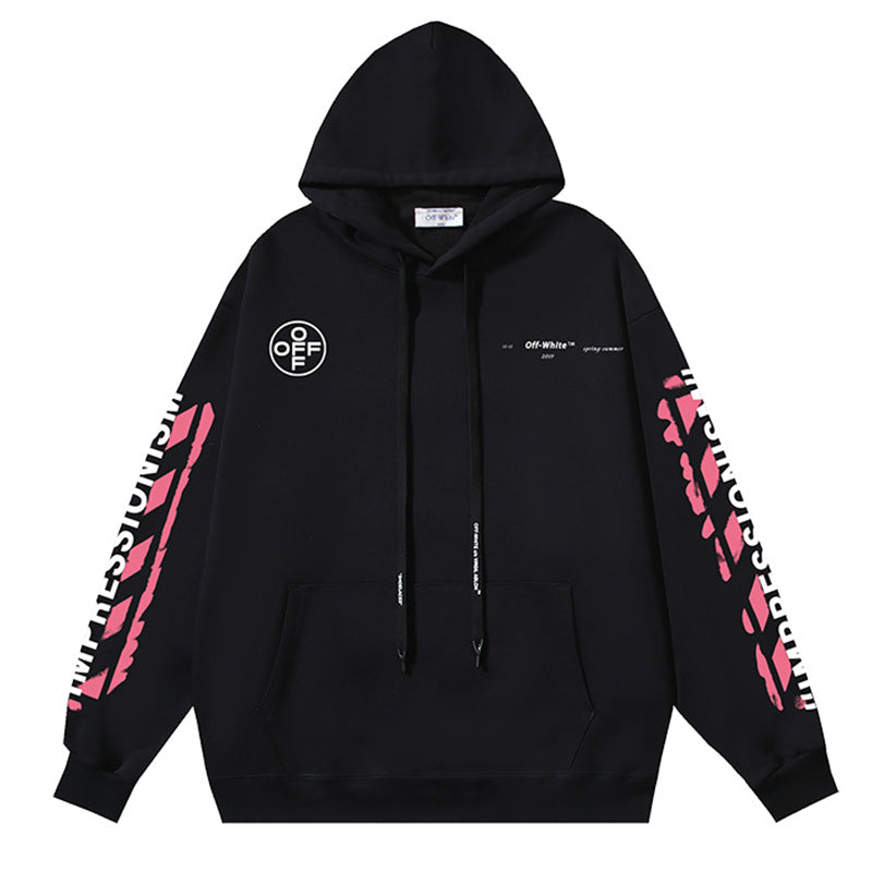 Off White Logo Drawstring Hoodie