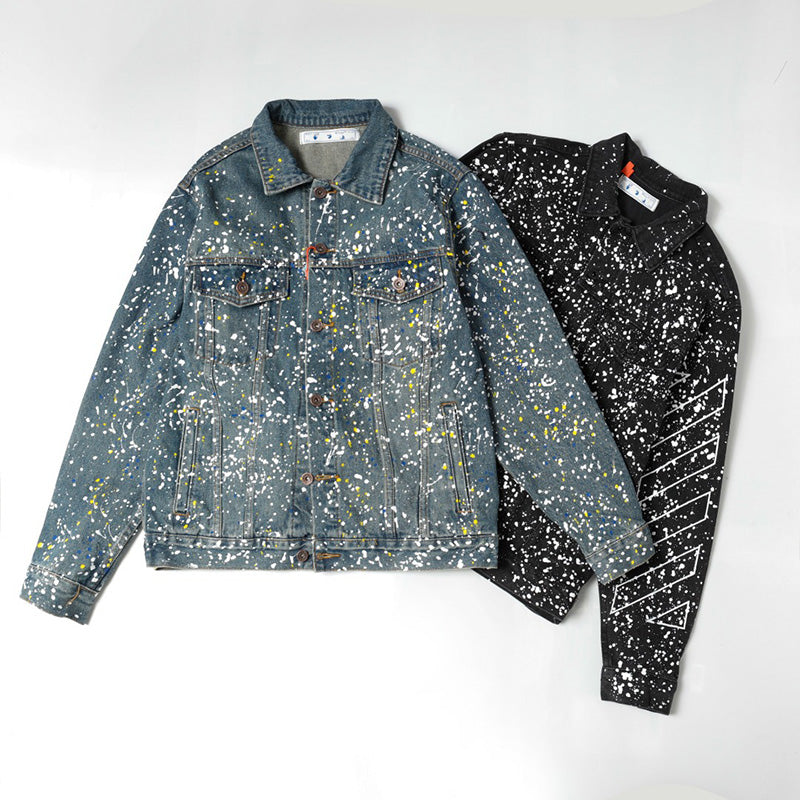 OFF WHITE Paint Skate Denim Jacket