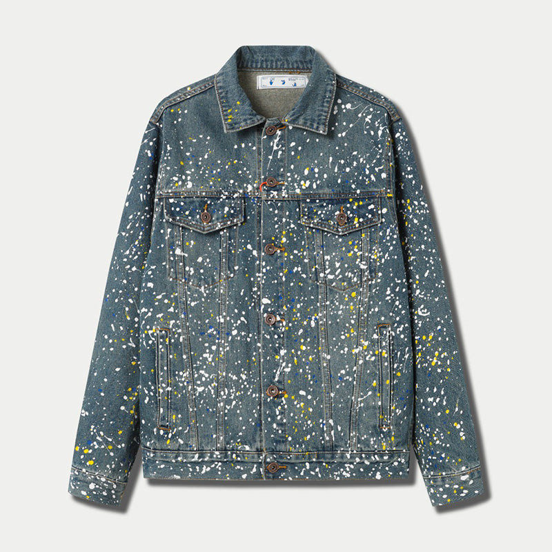 OFF WHITE Paint Skate Denim Jacket