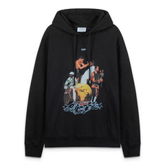Off White Black Cotton Hoodie