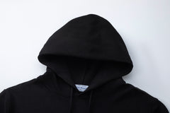 Off White Black Cotton Hoodie