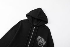 AMIRI Relaxed Zip Up Cotton Hoodies