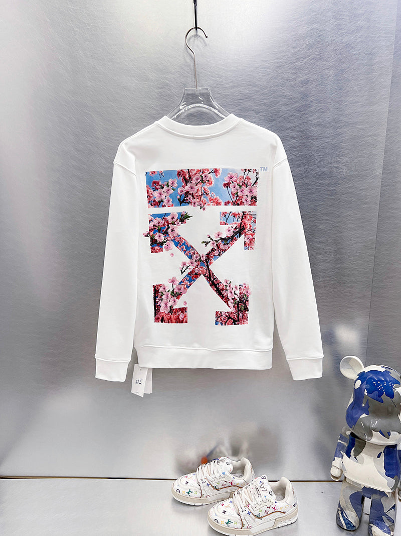 OFF-WHITE Cherry Blossom Print Long-Sleeve T-Shirt