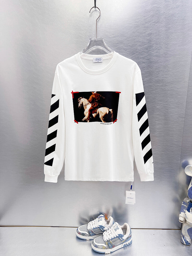OFF-WHITE Artistic Print Long-Sleeve T-Shirt