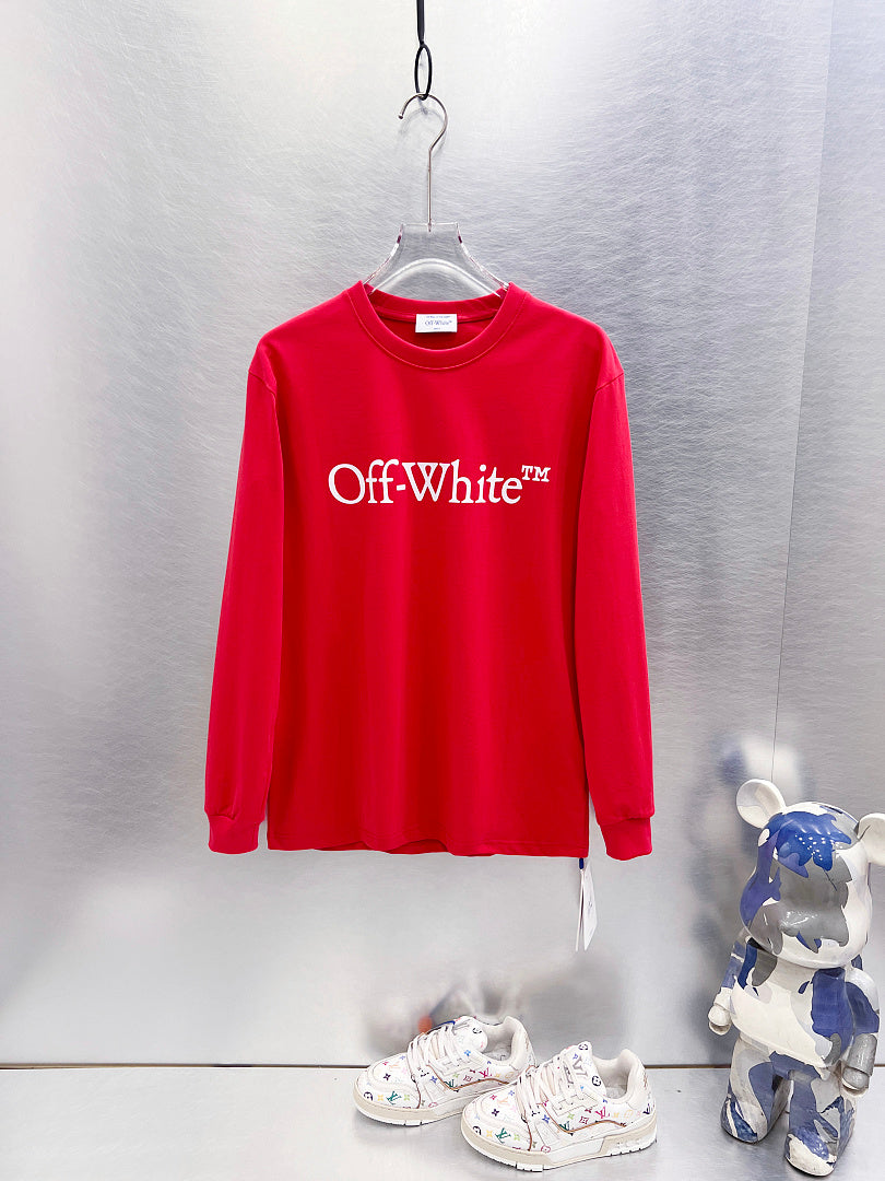 OFF-WHITE Logo Print  Long-Sleeve T-Shirt