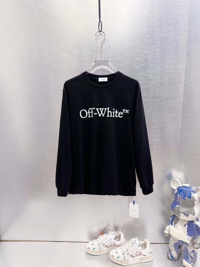 OFF-WHITE Logo Print  Long-Sleeve T-Shirt