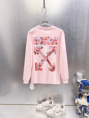 OFF-WHITE Cherry Blossom Print Long-Sleeve T-Shirt