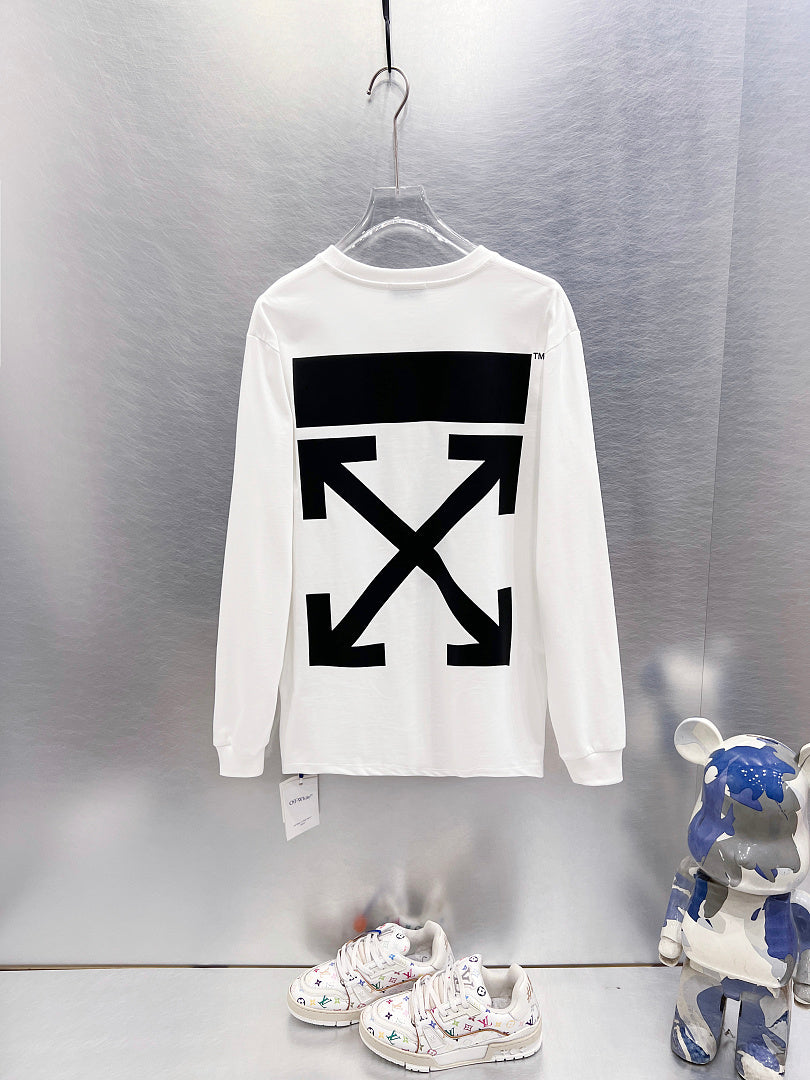 OFF-WHITE Logo Print Long-Sleeve T-Shirt