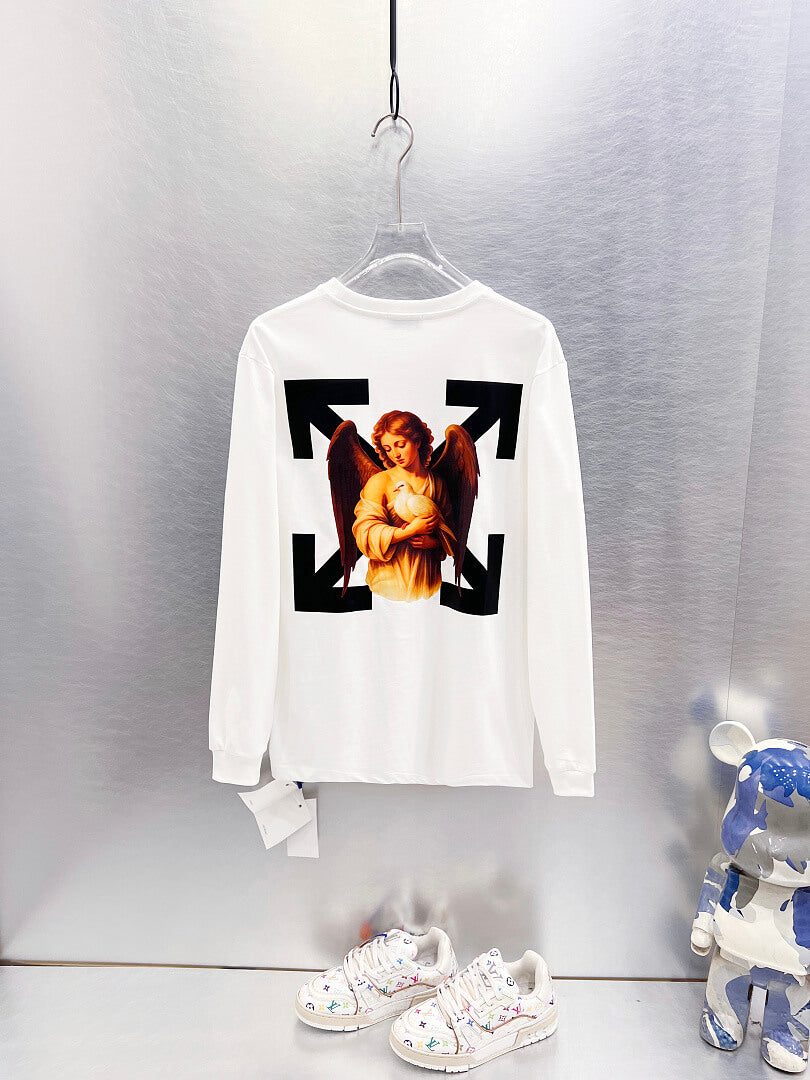 OFF-WHITE Logo Print Long-Sleeve T-Shirt
