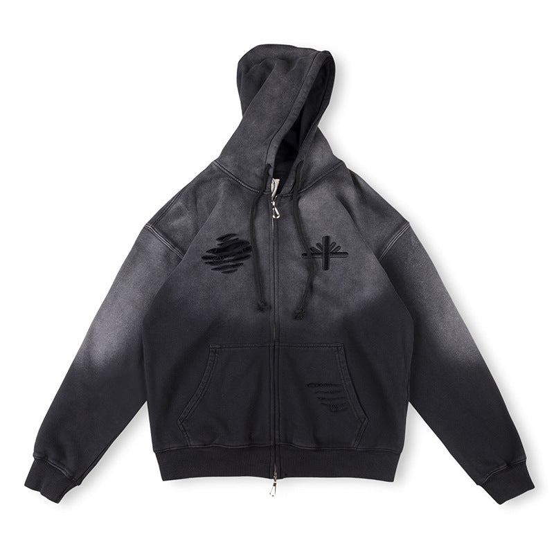 Vertabrae Embroidered Patch Logo Hoodie