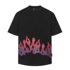 Palm Angels Flame-Print Crew-neck T-Shirt