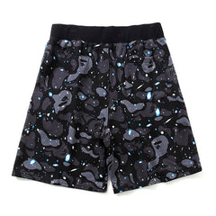BAPE Glow Space Camo Shark Sweat Shorts