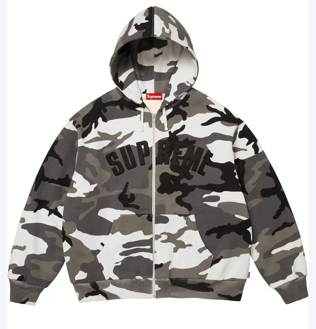 Supreme Arc Thermal Lined Zip Up Hooded Sweatshirt