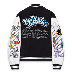 OFF WHITE Logic Patch varsity jacket