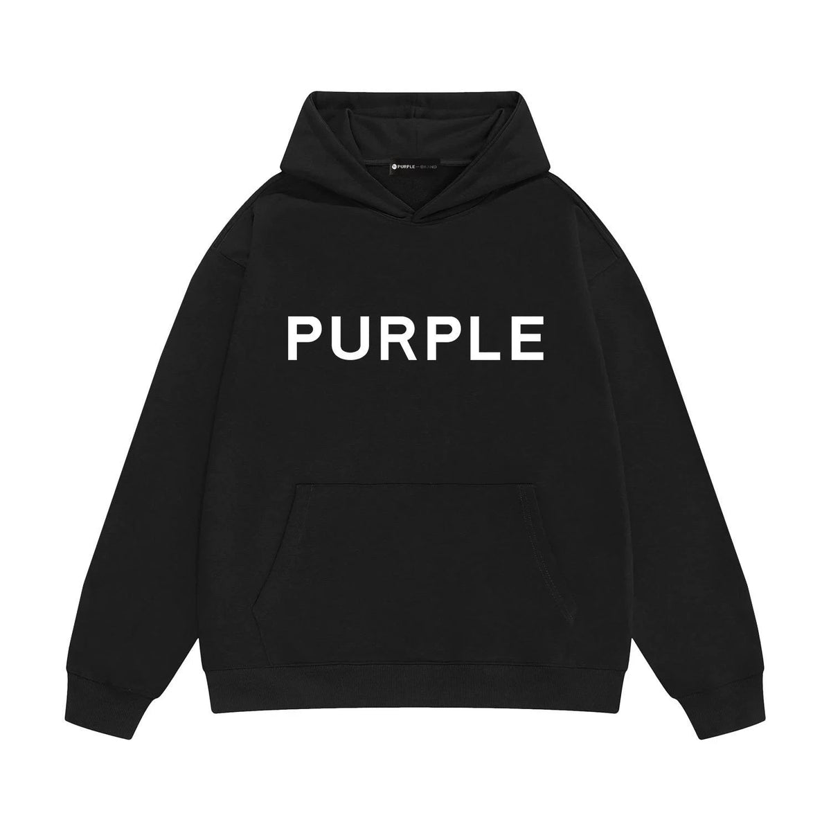 PURPLE Logo Pattern Printed Hoodie