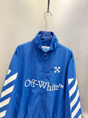 OFF WHITE Diagonal Arrow-Print Zip-Up Jacket