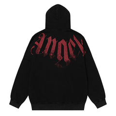 Palm Angels Big Neck Logo Zip Hoodie