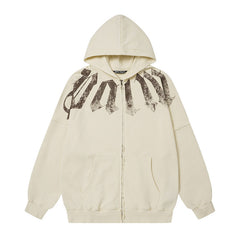 Palm Angels Big Neck Logo Zip Hoodie
