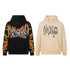 Palm Angels Graffiti-Print Logo Hoodie
