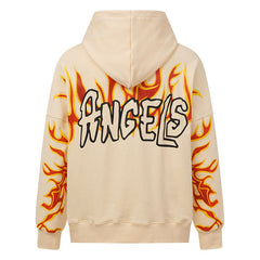 Palm Angels Graffiti-Print Logo Hoodie