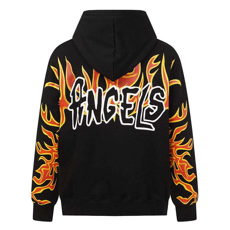 Palm Angels Graffiti-Print Logo Hoodie