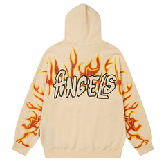 Palm Angels Graffiti-Print Logo Hoodie