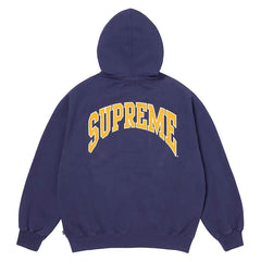 Supreme SS26 WEEK9 Cracked Raglan Zip Up Hooded Sweatshirt