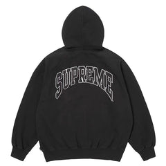 Supreme SS26 WEEK9 Cracked Raglan Zip Up Hooded Sweatshirt