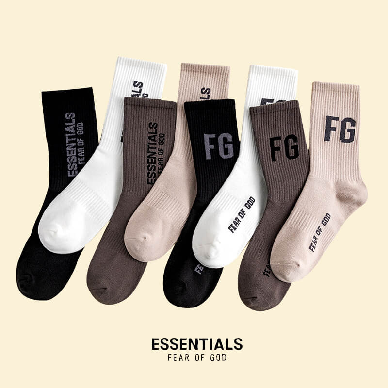 Fear Of God  ESSENTIALS Vintage Alphabet Socks 2 pairs