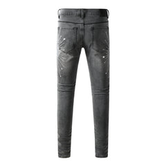 Purple Brand Crystal Diamond Jeans #9123