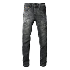 Purple Brand Crystal Diamond Jeans #9123